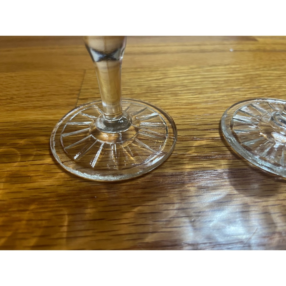 Vintage Anchor Hocking Silver Rim Champagne Coupe Glasses Set of 2, - Picture 3 of 3